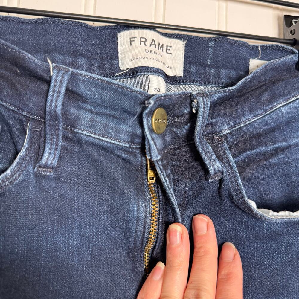 Frame Denim Le Skinny De Jeanne Dark Wash Blue Denim Jeans Women’s Size 28 - Picture 10 of 11